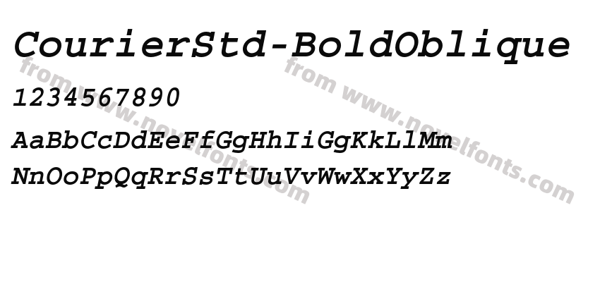 CourierStd-BoldObliquePreview