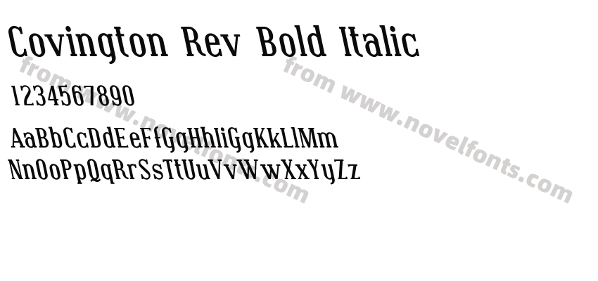 Covington Rev Bold ItalicPreview