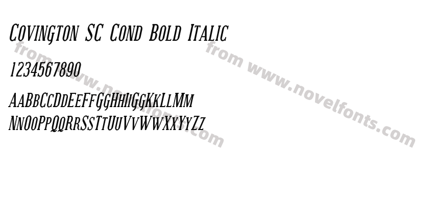 Covington SC Cond Bold ItalicPreview