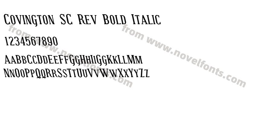 Covington SC Rev Bold ItalicPreview