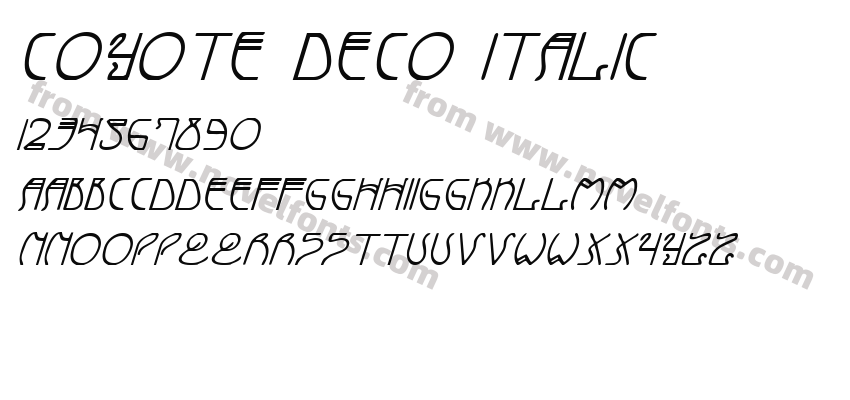 Coyote Deco ItalicPreview