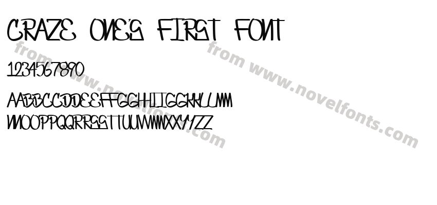 Craze One's first fontPreview