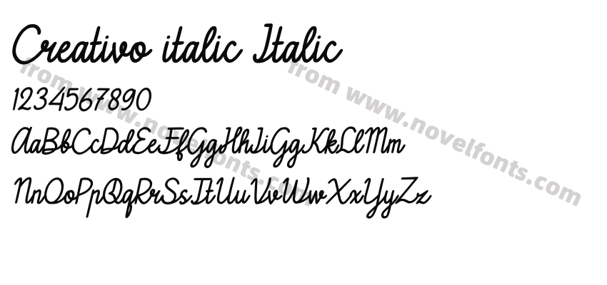 Creativo italic ItalicPreview