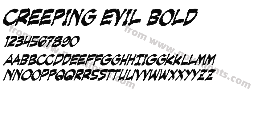 Creeping Evil BoldPreview