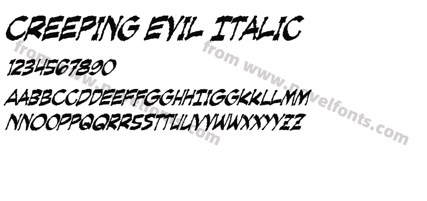 Creeping Evil ItalicPreview