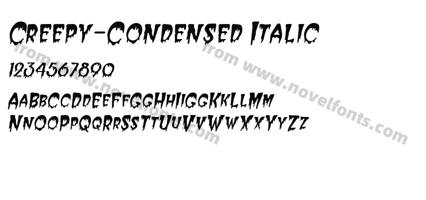 Creepy-Condensed ItalicPreview