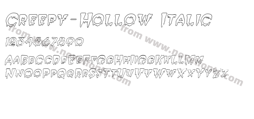 Creepy-Hollow ItalicPreview