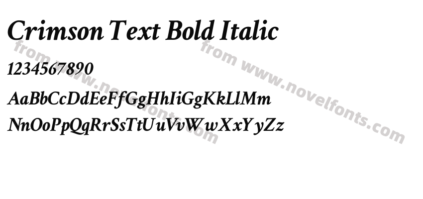 Crimson Text Bold ItalicPreview