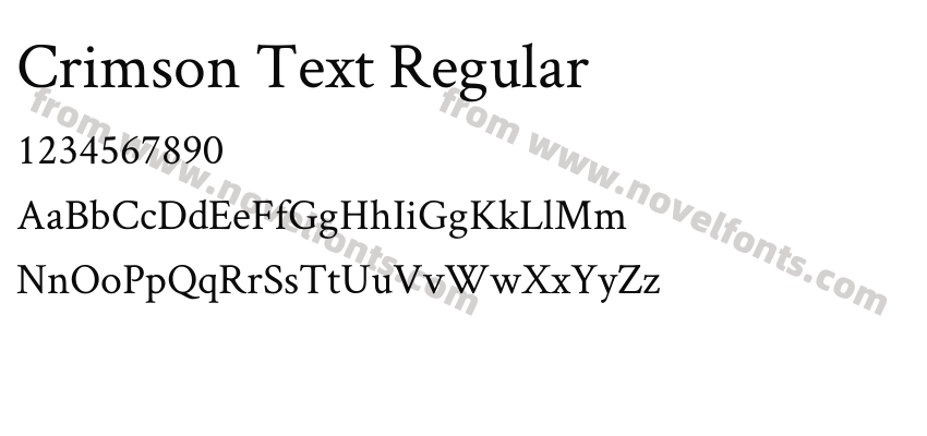 Crimson Text RegularPreview