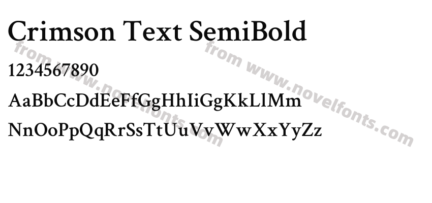 Crimson Text SemiBoldPreview