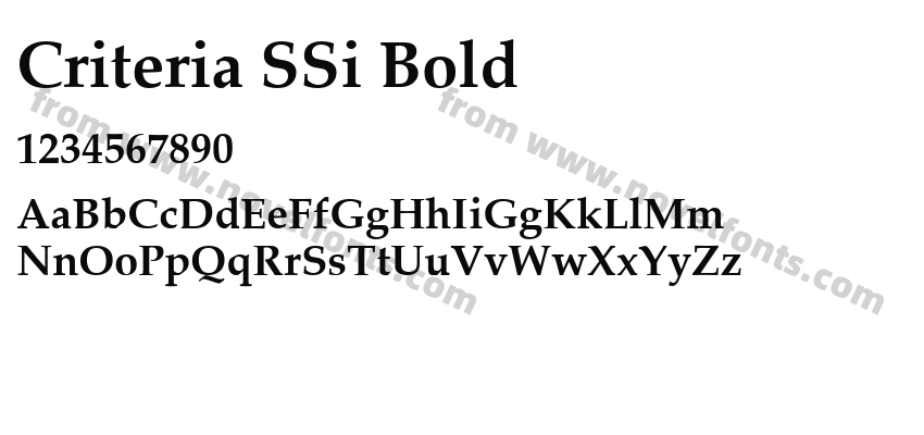 Criteria SSi BoldPreview