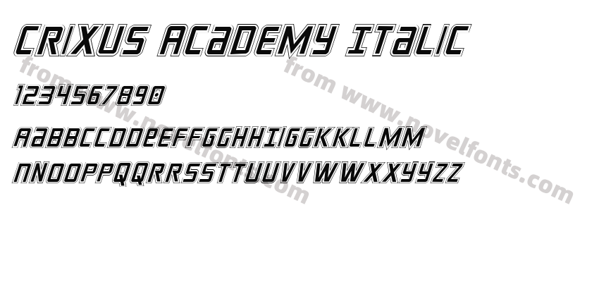 Crixus Academy ItalicPreview