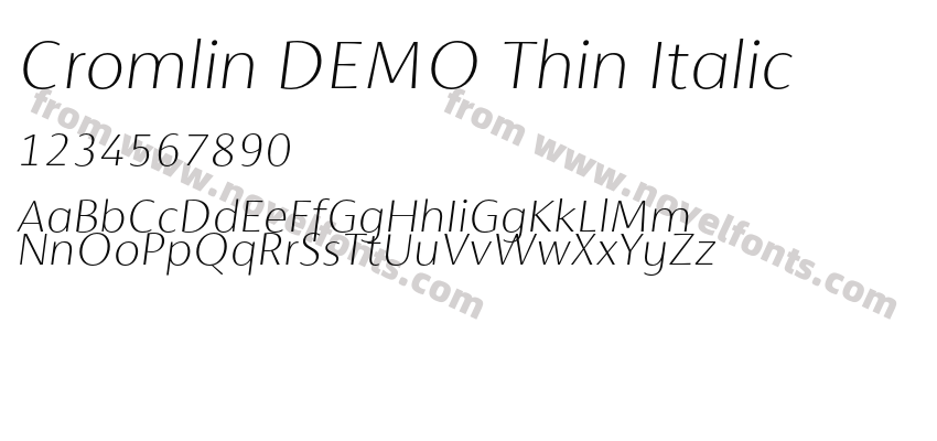 Cromlin DEMO Thin ItalicPreview