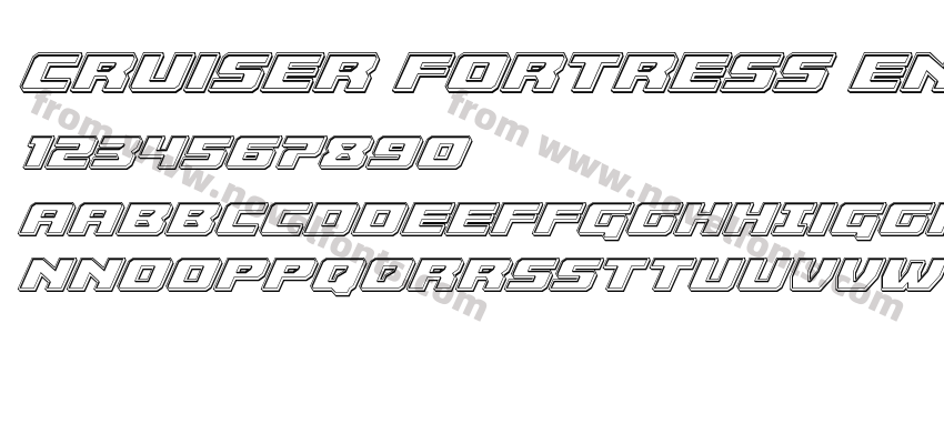 Cruiser Fortress Engraved ItalicPreview