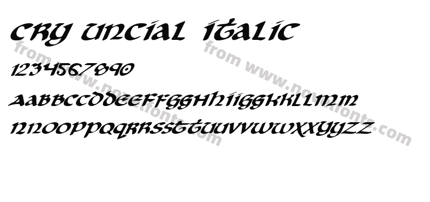 Cry Uncial ItalicPreview