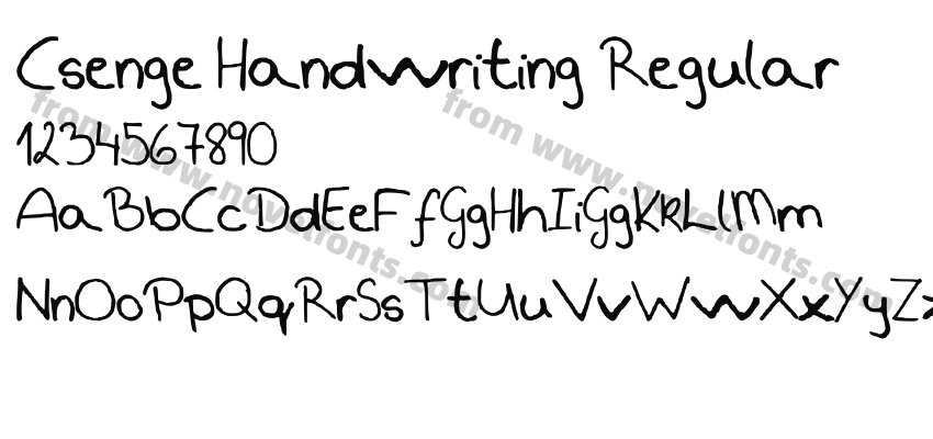 Csenge Handwriting RegularPreview