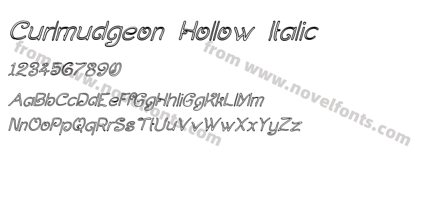 Curlmudgeon Hollow ItalicPreview