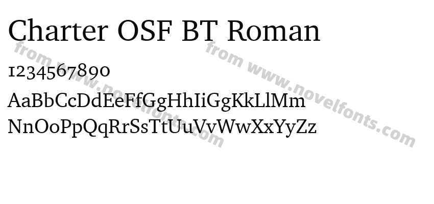 Charter OSF BT RomanPreview