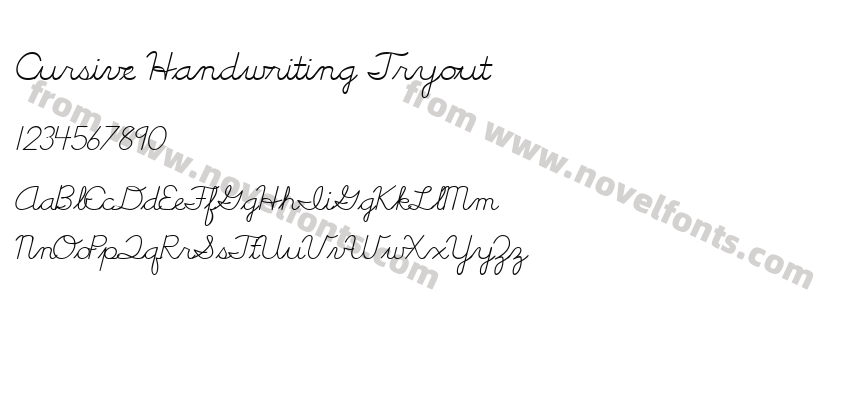 Cursive Handwriting TryoutPreview