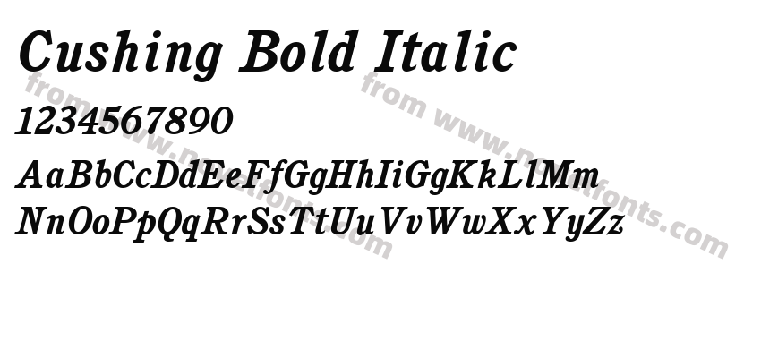 Cushing Bold ItalicPreview