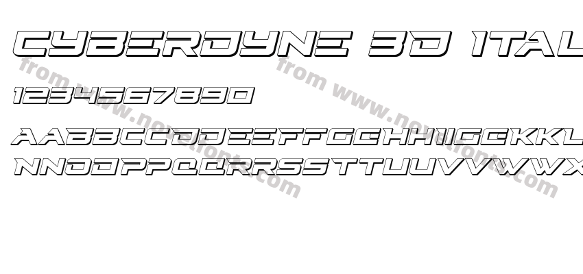 Cyberdyne 3D ItalicPreview