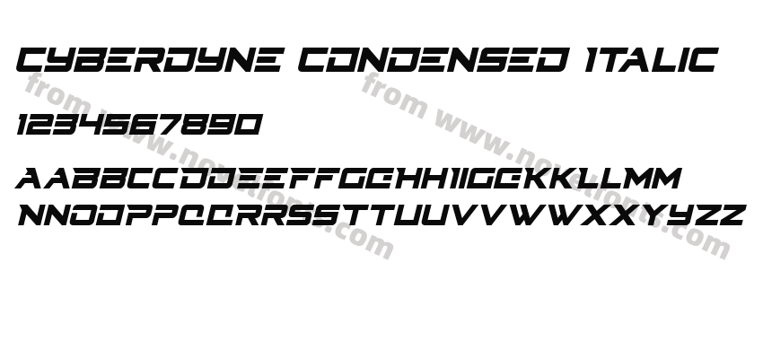 Cyberdyne Condensed ItalicPreview