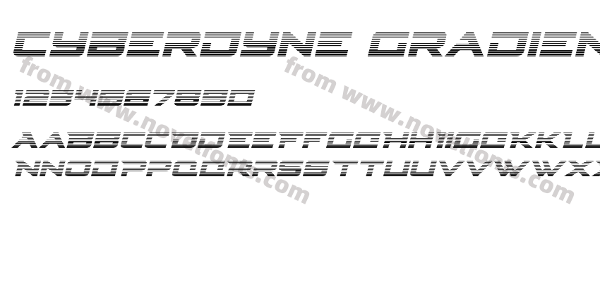 Cyberdyne Gradient ItalicPreview