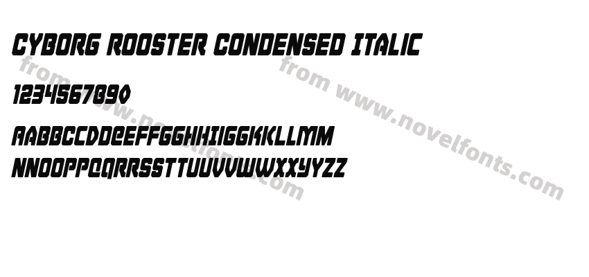 Cyborg Rooster Condensed ItalicPreview