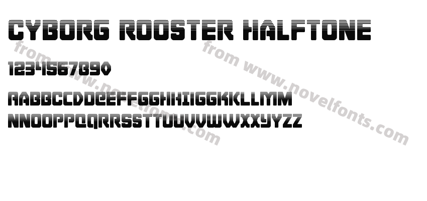 Cyborg Rooster HalftonePreview