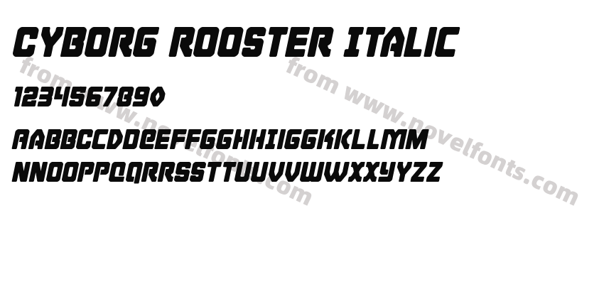 Cyborg Rooster ItalicPreview