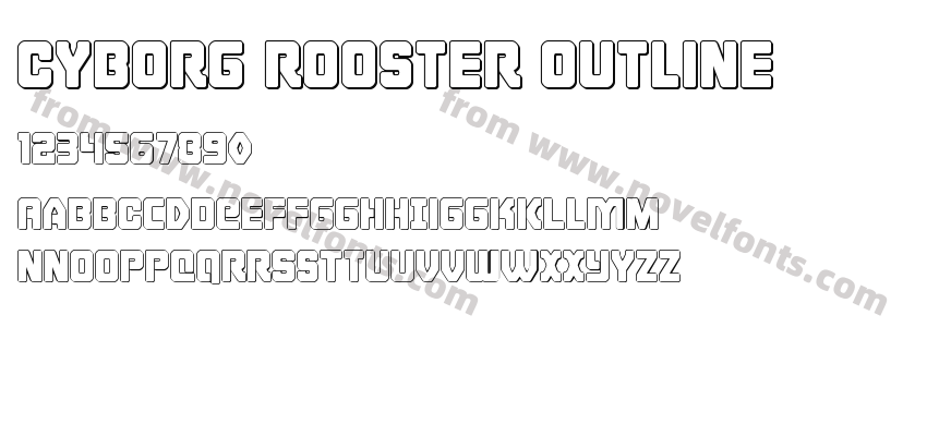 Cyborg Rooster OutlinePreview