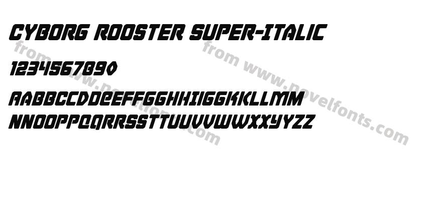 Cyborg Rooster Super-ItalicPreview