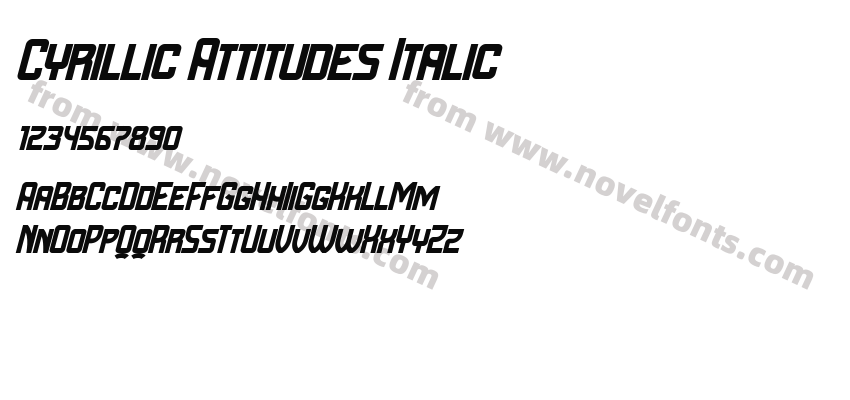 Cyrillic Attitudes ItalicPreview