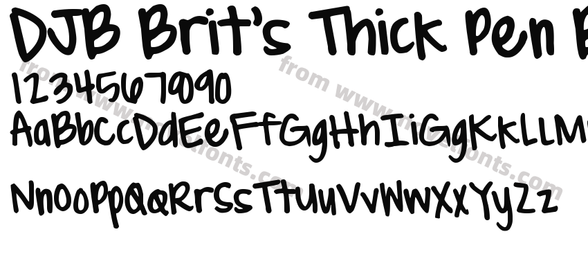 DJB Brit's Thick Pen BoldPreview