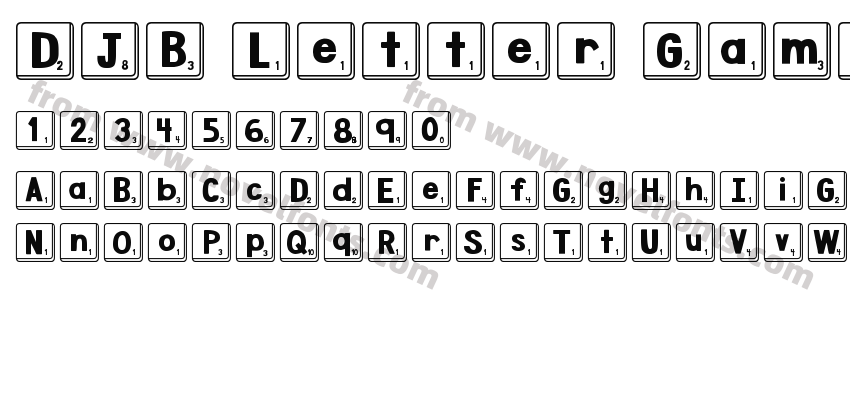 DJB Letter Game TilesPreview