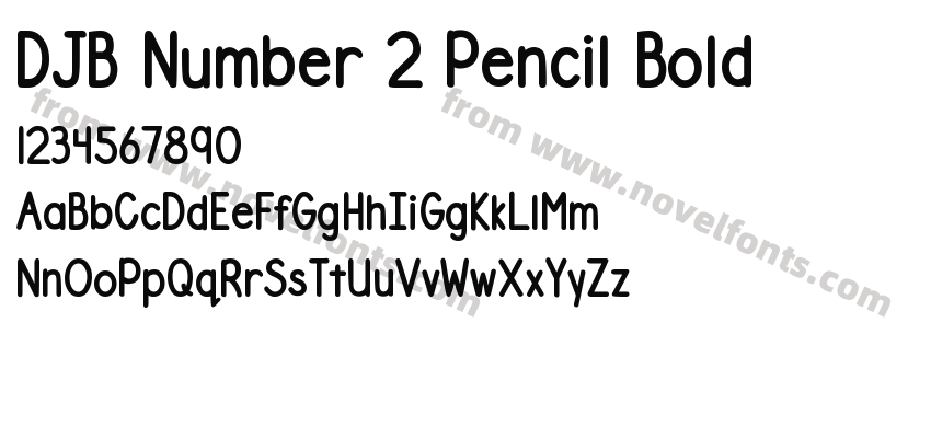 DJB Number 2 Pencil BoldPreview