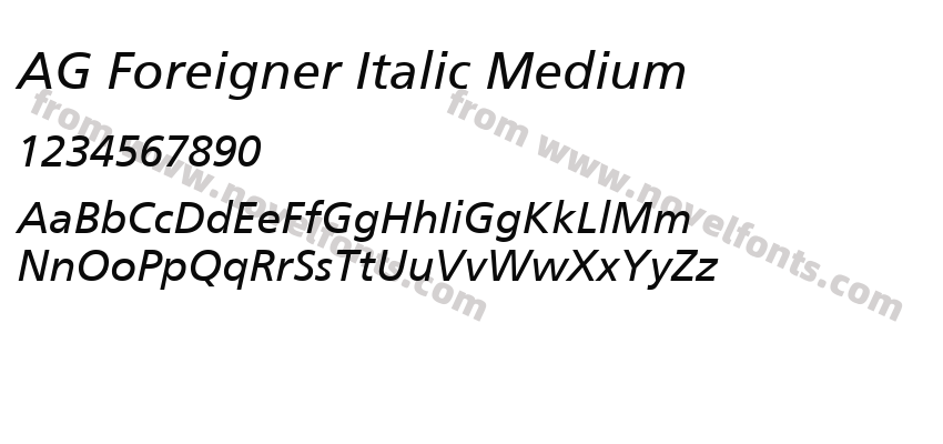 AG Foreigner Italic MediumPreview