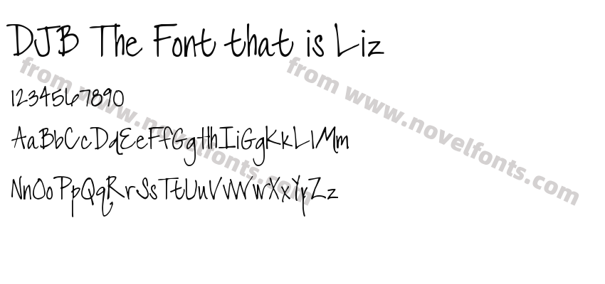 DJB The Font that is LizPreview