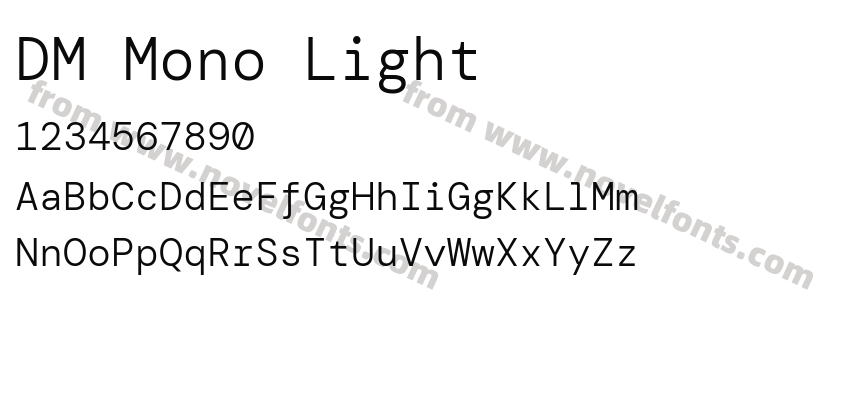 DM Mono LightPreview