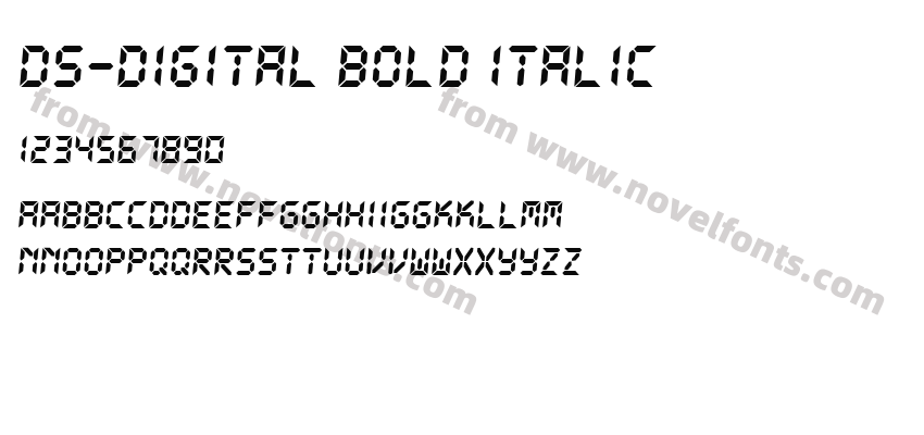 DS-Digital Bold ItalicPreview