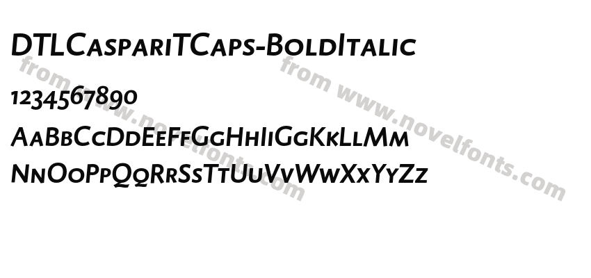 DTLCaspariTCaps-BoldItalicPreview