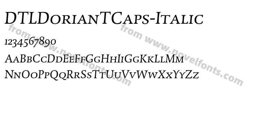 DTLDorianTCaps-ItalicPreview