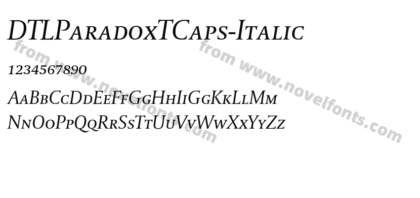 DTLParadoxTCaps-ItalicPreview