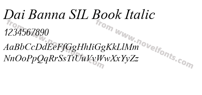 Dai Banna SIL Book ItalicPreview