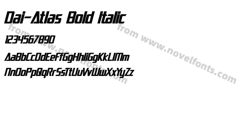 Dai-Atlas Bold ItalicPreview