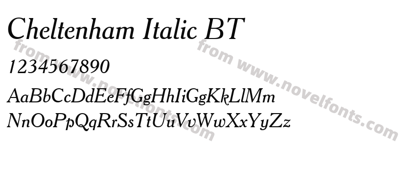 Cheltenham Italic BTPreview