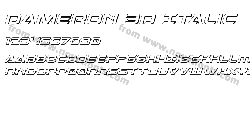 Dameron 3D ItalicPreview