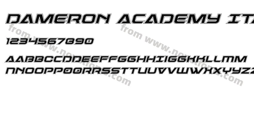 Dameron Academy ItalicPreview