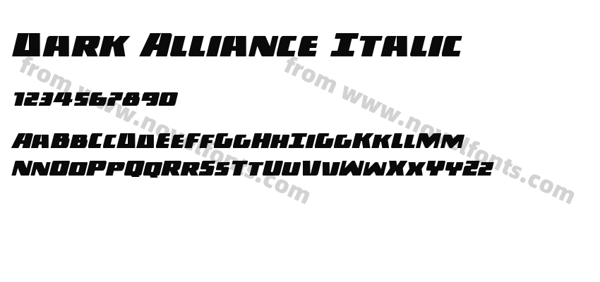 Dark Alliance ItalicPreview