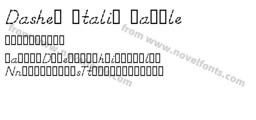 Dashed Italic SamplePreview